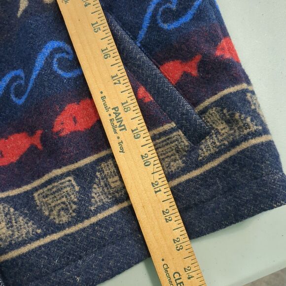 Pendleton Originals Women's Wool Blanket Coat Bear Fish Mountains Pines medium - Picture 6 of 8